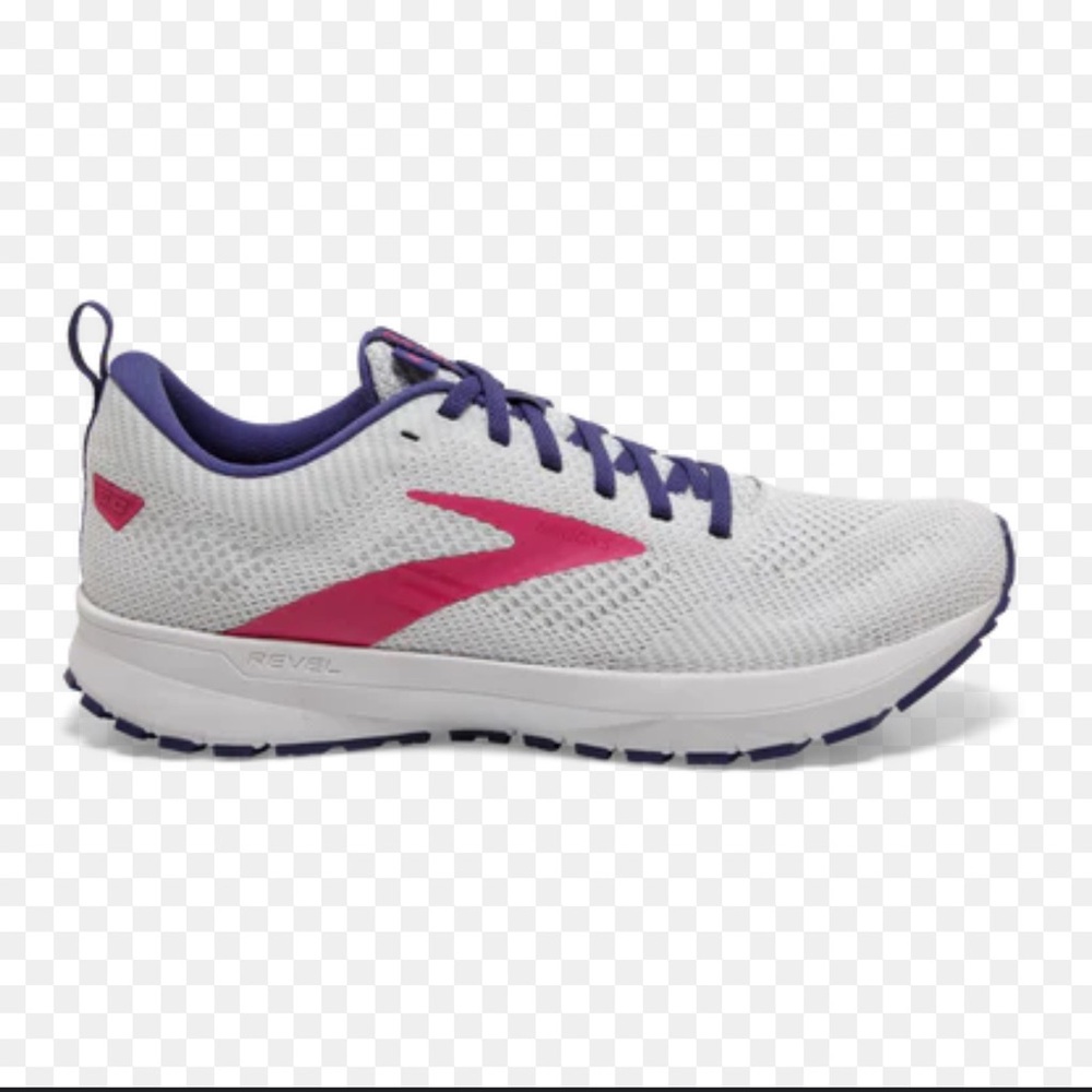 Brooks Women's Revel 5 Athletic Shoes - White and Purple